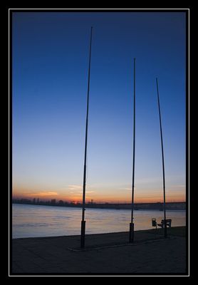 zachód słońca nad Wisłą
