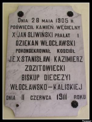 Tablica w kościele w Duninowie Nowym
