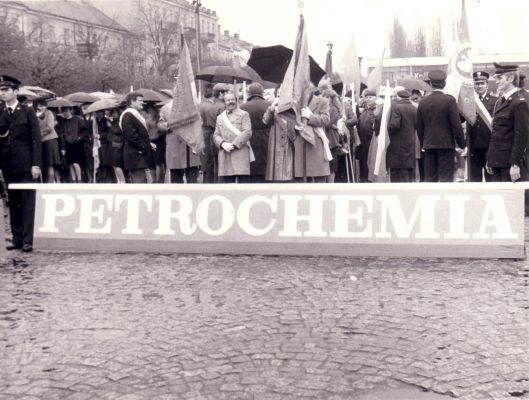 1-szy Maja 1985 r.
Pochód pierwszomajowy, Nowy Rynek, pracownicy MZRiP
