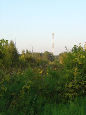 Radiofoniczne Centrum Nadawcze k. Gąbina
Pozostałości po trasie powietrznej lini współosiowej którą przesyłana była energia w części z nadajników do anteny. Długość linii wynosiła około 800 m. 
