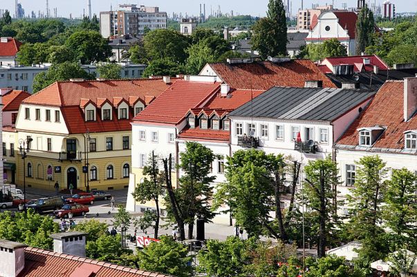 Panorama Płocka - widok  z wieży obserwatorium astronomicznego.
