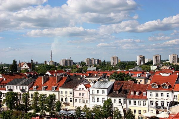 Panorama Płocka - widok  z wieży obserwatorium astronomicznego.
