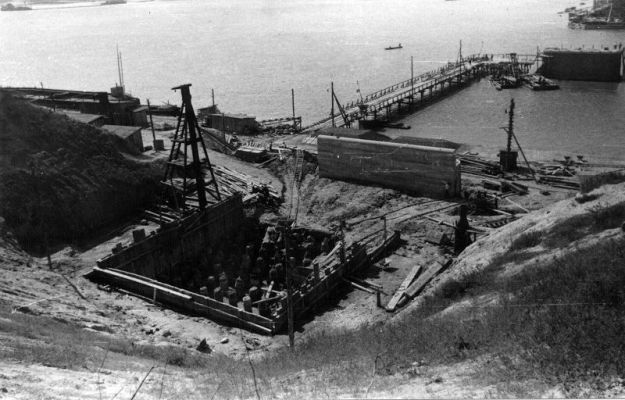 Fundamenty przyczółka północnego mostu - 1937/38
