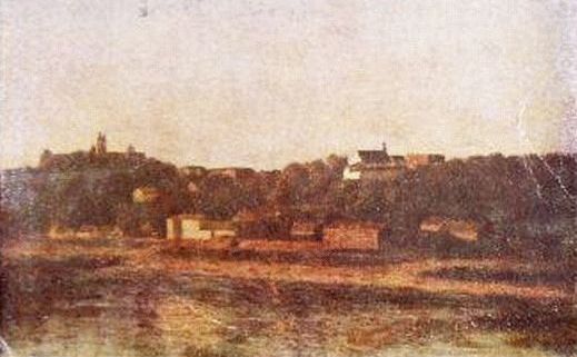 "Płock" mal. Felicjan Szczęsny Kowarski, olej 1941r.
Widokówka, oryginał własność Muzeum Narodowego we Wrocławiu
