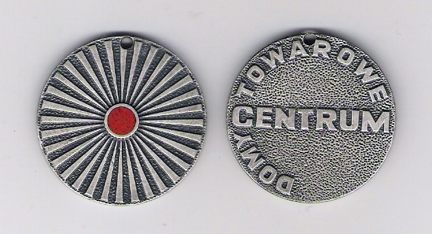 Dwie strony breloka
Czy pamiętacie taki promienisty neon w Płocku?
