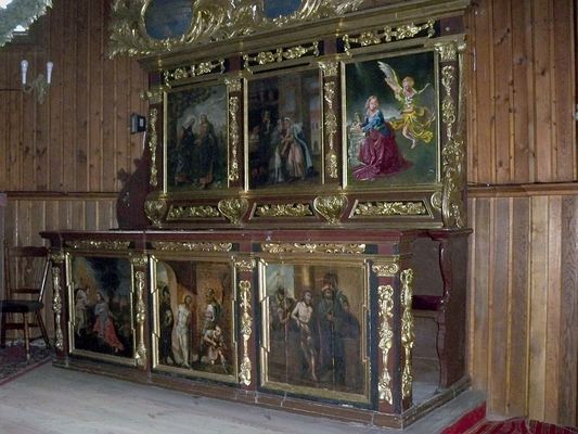 Dobrzyków - kościół
Stalle z obrazami ilustrującymi życie Chrystusa.
Słowa kluczowe: Dobrzyków