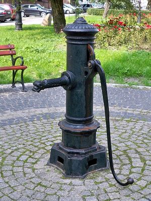 Studnia z pompą
Skomplikowana lokalizacja tego obiektu - Tumskie Wzgórze, ul. Tumska, obok katedry, zamku, opactwa, muzeum diecezjalnego, kurii... 
