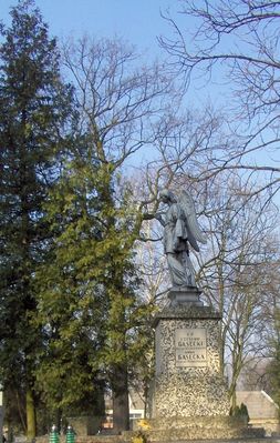 Srebrzysty Anioł
Pomnik nagrobny na cmentarzu katolickim przy Kobylińskiego.
