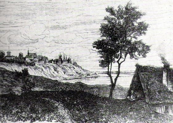 Płock wg Gersona I
Widok miasta z Winiar, drzeworyt ilustracja "Kłosy" 1865
