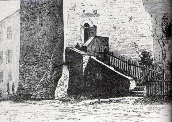 Płock wg Gersona III
Przyziemie wieży zegarowej, drzeworyt rytował A. Regulski, ilustracja "Kłosy" 1865
