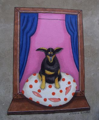 Pomalowany Hotel Angielski
"Piesek w okienku" - malunek z podwórka.         fotka wznowiona
