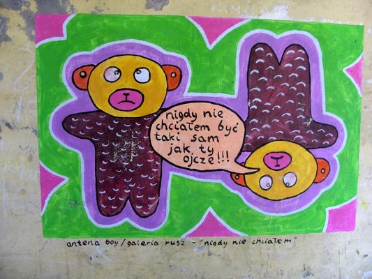 Pomalowany Hotel Angielski
Nigdy - malunek z bramy.
Słowa kluczowe: Tumska