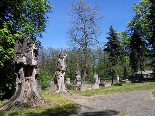 Dawny cmentarz
Cmentarz, obok kościoła w Trzepowie, czynny do 1924 roku. W starych pniach umieszczono kapliczki.
Słowa kluczowe: Trzepowo cmentarz