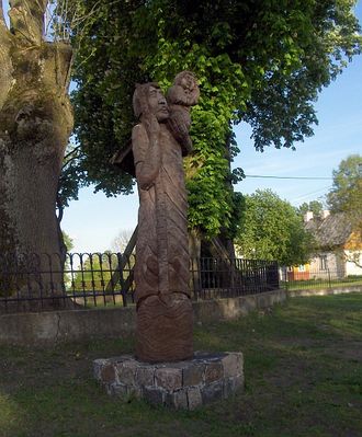 Miszewo Murowane
św. Krzysztof, drewniana figura obok wejścia do kościoła.
Słowa kluczowe: Miszewo