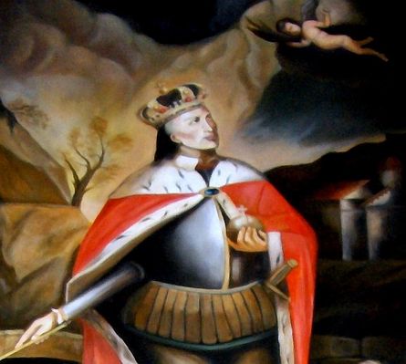 Święty Zygmunt - patron Płocka
Fragment obrazu z katedry.
