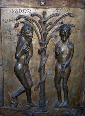 DRZWI PŁOCKIE - detal
"Kuszenie Adama i Ewy"
Słowa kluczowe: katedra drzwi płockie