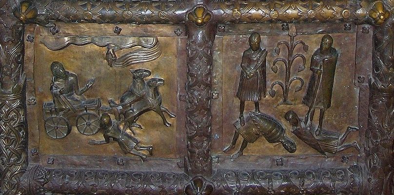 DRZWI PŁOCKIE - detal
Kwatery ze scenami batalistycznymi.
Słowa kluczowe: katedra drzwi płockie