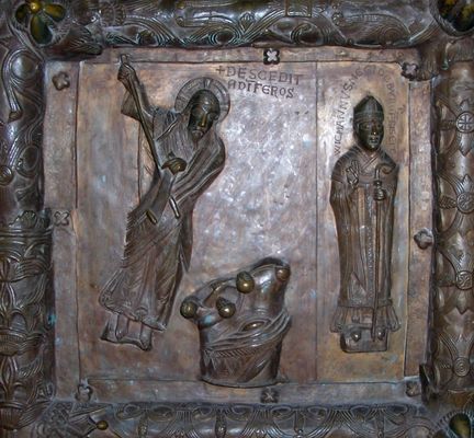 DRZWI PŁOCKIE - detal
Kwatera z "Sądem Ostatecznym"(?) i biskupem Wichmanem.
Słowa kluczowe: katedra drzwi płockie