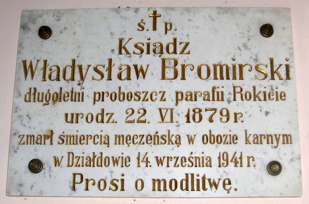 ROKICIE
Epitafium w kruchcie.
Słowa kluczowe: Rokicie