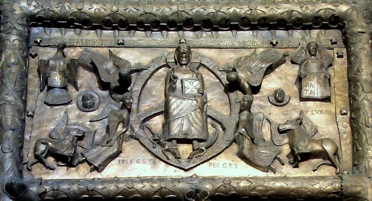 DRZWI PŁOCKIE - detal
Sąd Ostateczny, górna kwatera prawego skrzydła.
Słowa kluczowe: Płock katedra drzwi