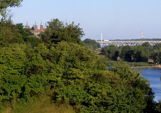 Widok ze skarpy na Zdunach
