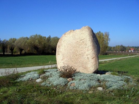 "Kamyczek"
Głaz narzutowy, ustawiony przy drodze w okolicy Karolewa.
