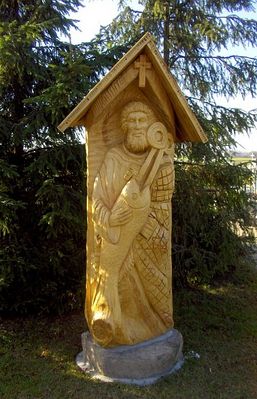 Troszyn
Rzeźba św. Piotra, ustawiona obok kościoła, przy przejściu na cmentarz.
Słowa kluczowe: Troszyn