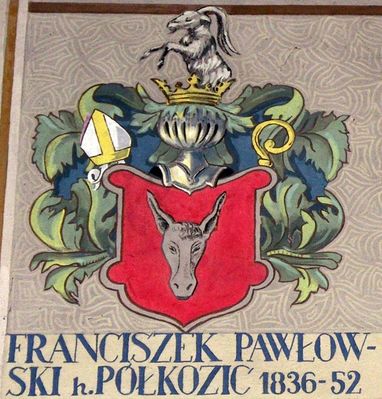 HERBOWY POCZET BISKUPÓW PŁOCKICH wg fryzu w katedrze płockiej
70. Franciszek Pawłowski herbu Półkozic (1836 - 1852)
Słowa kluczowe: katedra herb biskup Pawłowski