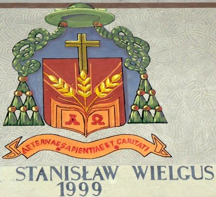 HERBOWY POCZET BISKUPÓW PŁOCKICH wg fryzu w katedrze płockiej
80. Stanisław Wojciech Wielgus herb kapłański (1999 - 2006)
Słowa kluczowe: katedra herb biskup Wielgus