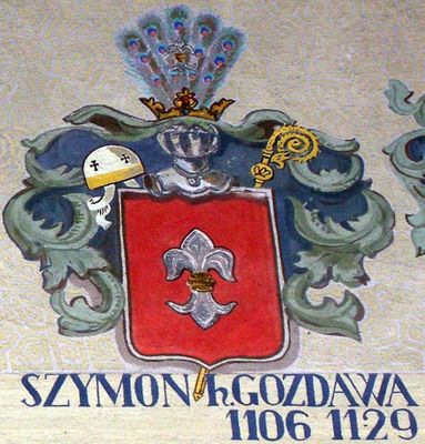 HERBOWY POCZET BISKUPÓW PŁOCKICH wg fryzu w katedrze płockiej
4. Szymon herbu Gozdawa (1106 - 1129)
Słowa kluczowe: katedra herb biskup Szymon