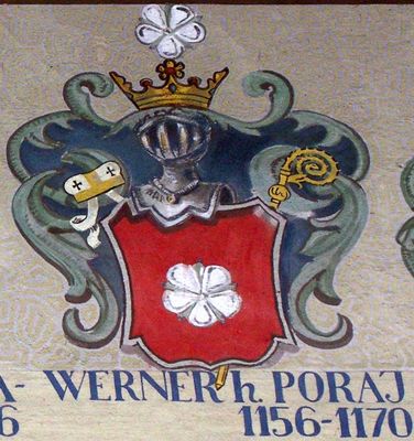 HERBOWY POCZET BISKUPÓW PŁOCKICH wg fryzu w katedrze płockiej
6. Werner herbu Poraj (1156 - 1170)
Słowa kluczowe: katedra herb biskup Werner