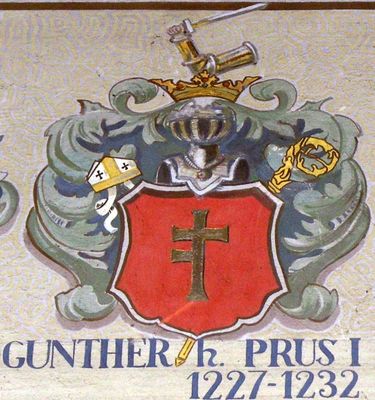 HERBOWY POCZET BISKUPÓW PŁOCKICH wg fryzu w katedrze płockiej
11. Gunther herbu Prus I (1227 - 1232)
Słowa kluczowe: katedra herb biskup Gunther