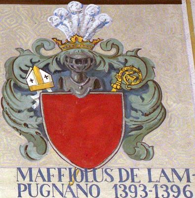 HERBOWY POCZET BISKUPÓW PŁOCKICH wg fryzu w katedrze płockiej
30. Maffiolus de Lampugnano herb nieznany (1393 -1396)
Słowa kluczowe: katedra herb biskup Maffiolus