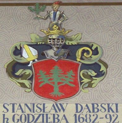 HERBOWY POCZET BISKUPÓW PŁOCKICH wg fryzu w katedrze płockiej
58. Stanisław Dąbski herbu Godzięba (1682 - 1692)
Słowa kluczowe: katedra herb biskup Dąbski