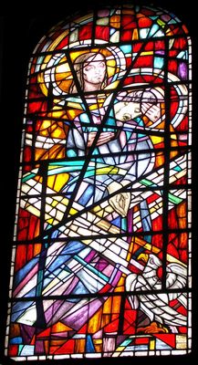 Św. Andrzej Bobola
Witraż z lewej nawy katedry płockiej, datowany 1959r.
Słowa kluczowe: katedra witraż