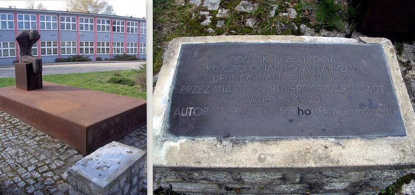 Pomnik i tablica, której już nie ma
dobrze, że komputer ją pamięta.
