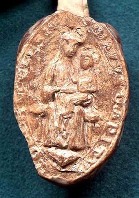 Pieczęć kapituły płockiej
Pieczęć z herbem kapituły pod dokumentem wystawionym przez biskupa Stanisława Sówkę.
