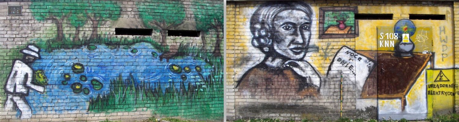 Noce i dnie
Murale na stacji trafo przy ul. Marii Dąbrowskiej
Słowa kluczowe: Płock Skarpa mural