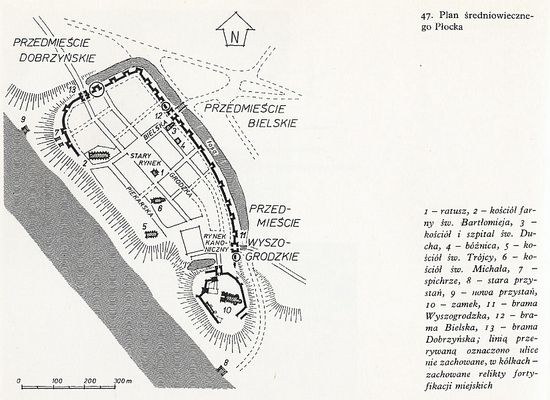 Plan dawnego Płocka

