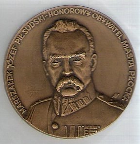 Honorowy Obywatel Miasta Płocka
Medal pamiątkowy - awers.
