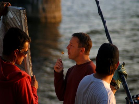 na planie filmu "Dublerzy"
Z.Zamachowski z ekipą 
Słowa kluczowe: film dublerzy płock