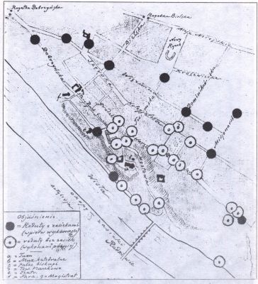 Plan rozmieszczenia barykad w VIII 1920r
(z Tyg. Ilustr. 39; 1920)
