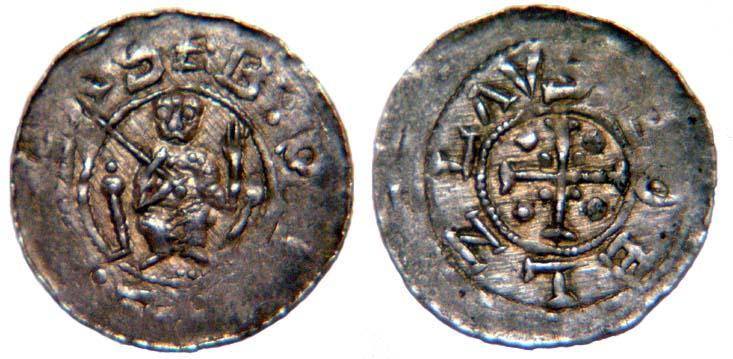 srebrny denar Bolesława III Krzywoustego
wybity ok. 1107r. (900 lat temu !)
