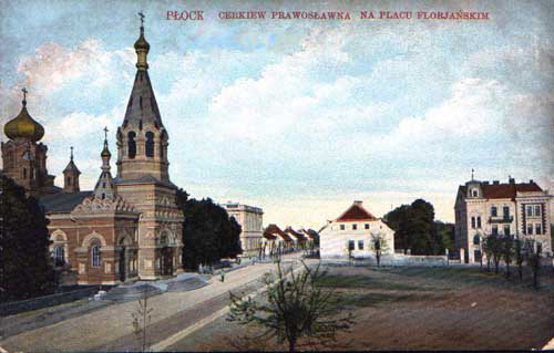 Plac Floriański, z prawej cerkiew prawosławna
1910r.
