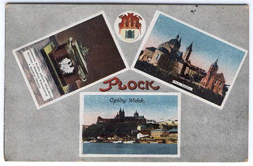 przedwojenna widokówka z Płocka
ciekawa ze względu na herb miasta

