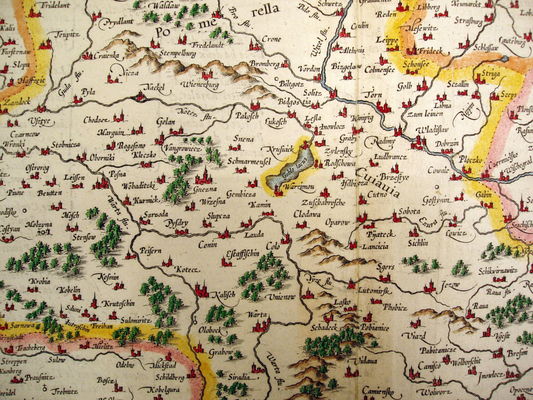 Mapa - 1615r.
fragment mapy z Płockiem
