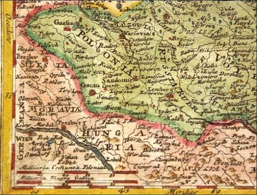 Płock na mapie
miedzioryt  M. Veitha, 1735r.
