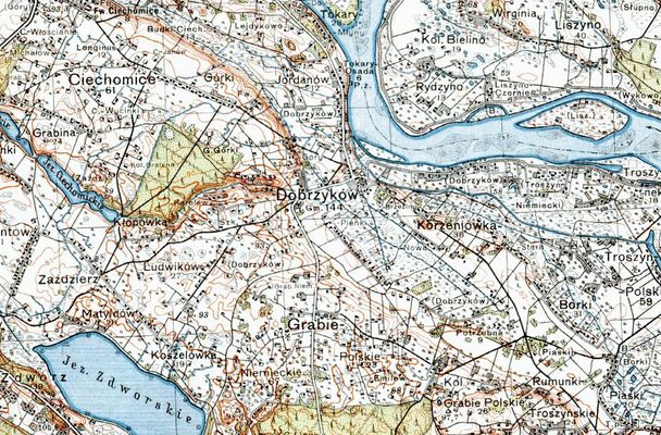 Płock lewobrzeżny  w 1938r.
***
