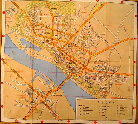 mapka Płocka z 1973r.
załącznik do Przewodnika "Płock i okolice", autor ? 
