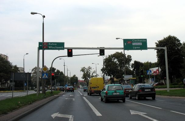 skrzyżowanie Al. Jachowicza z Al. Kilińskiego
tzw. komunikacyjne wąskie gardło w Płocku
